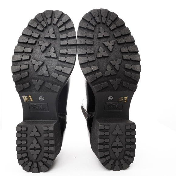 Patent leather look lug sole Chelsea boot black Dirty Laundry Lita 8.5 fall boot - Picture 15 of 16